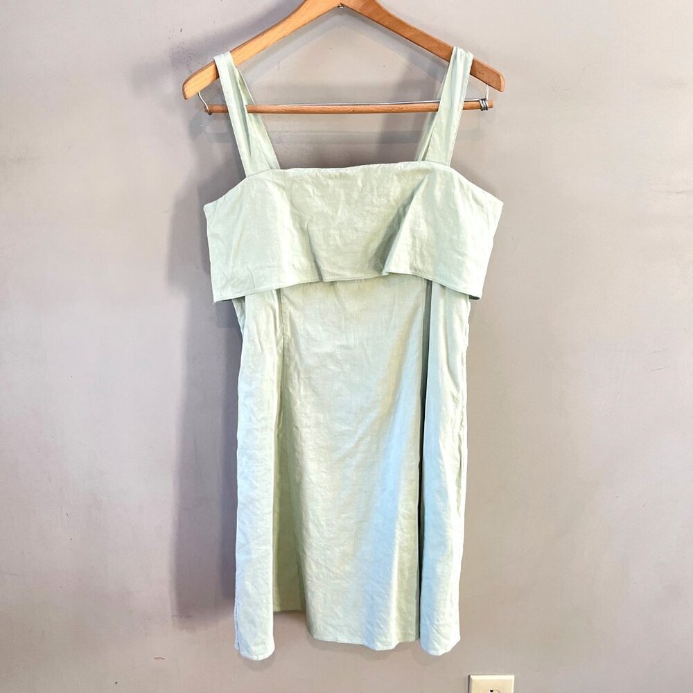 Theory Womens Mint Green‎ Strapless Dress With Back Bow Detail Size 10